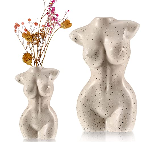Modern Chic Body Vase - Female Form Flower Vase, White, Boho Home, Feminist Decor and Office