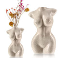 Modern Chic Body Vase - Female Form Flower Vase, White, Boho Home, Feminist Decor and Office