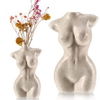 Modern Chic Body Vase - Female Form Flower Vase, White, Boho Home, Feminist Decor and Office