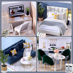 Fsolis DIY Miniature Dollhouse Kit - Tiny House Modern Mini Scene Kit 3D Puzzles for Adults and Teenagers, Gifts for Women Teenagers Craft Lovers (Cozy Time) - style: Cozy Time