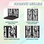Peacoblue Metal Bookends for Shelves, Modern Decorative Heavy Duty Study Book Support Stoppers for Office, Desk, Shelf, Room 5.3"x4.3"x7.9" Cast Iron Tall Bookends, 1 Pair (Sword with Vine and Rose) - style: Sword with Vine and Rose