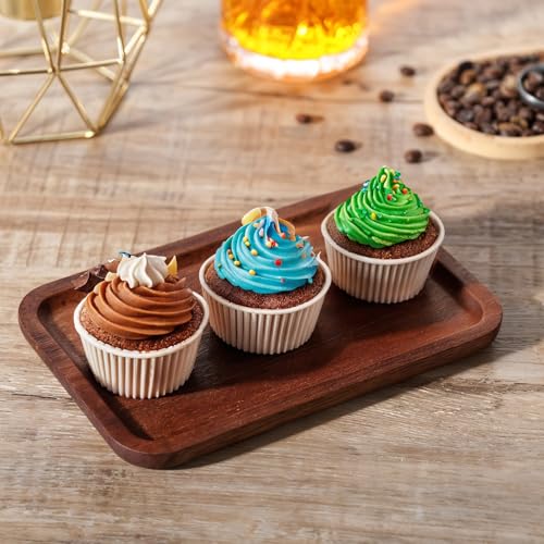 7.8in Small Wood Tray, Rectangular Small Trays Decorative, Wooden Tray for New Year Table Trays Decor, Kitchen, Home Decoration