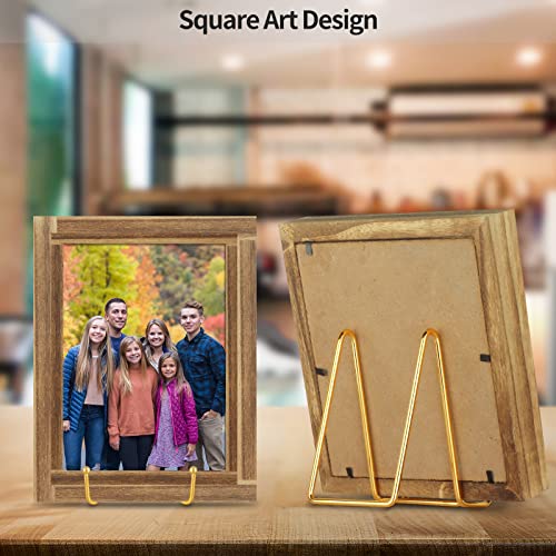 IBosins 5 Pack 4 Inch Plate Holder Display Stands, Metal Gold Frame Stand for Picture, Book, Photo Easel, Creation, Collectibles - color: Gold, size: 4 Inch