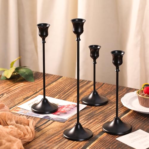 Candlestick Holders, 12PCS Taper Candle Holder for Candlesticks, Black Candle Holders for Table Centerpiece, Wedding, Party - color: Black, size: 12pcs