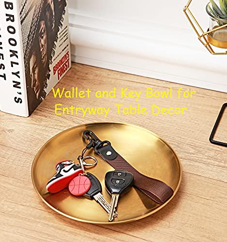 Key Bowl and Keychain Set - Decorative Bowl and Tray for Entryway Table, Jewelry Dish, Perfume Holder, Wallet Tray