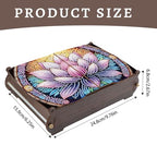 Tontut Diamond Painting Kit Storage Box, Beautiful Lotus DIY Multifunctional Handicraft Storage Box, Suitable for Home Office Holiday Gifts - color: Flower