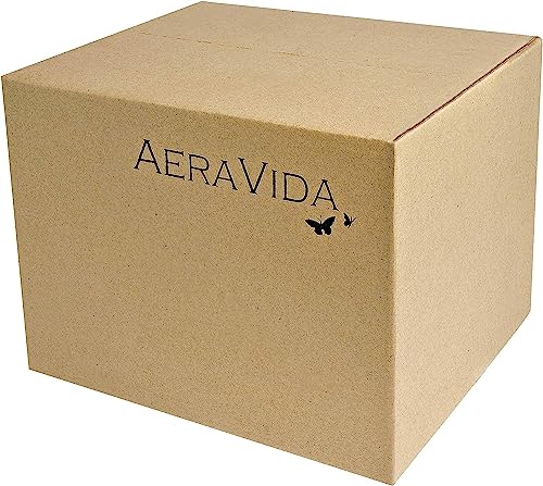 AeraVida Bold and Vibrant Flower Garden Red Mango Tree Wood Flower Vase | Hand-Carved Decorative Wooden Vase for Home or Office | Rustic Nature-Inspired