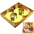 SiliFine 12" Charcuterie Number Shaped Mache with Clear Lid Fillable Sweets Serving Trays Paper Mache Cupcake Candy Box for 2025 Graduation Party Graduation Celebration(Gold,Number 8) - color: Gold, style: Number 8