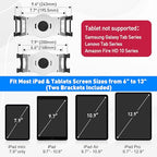 AboveTEK Retail Kiosk iPad Stand, 360° Rotating Commercial POS Tablet Stand, Fits 6"-13" (Screens) iPad mini Pro-Business Swivel Tablet Holder, for Store Office Reception Kitchen Desktop (White) - color: White