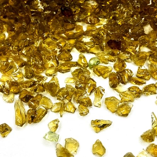 2lb Curshed Brown Glass Chips for Crafts Art Resin - color: Brown