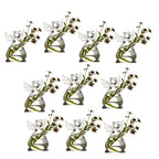 Angel Design Glass Vases Clear Flower Plant Terrarium Container Hanging Vase Wedding Decor Garden Ornaments Hanging Planter (Pack of 10) - size: 10 pcs
