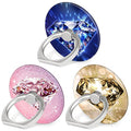 Bonoma Phone Ring Holder, 3 Pack Universal Finger Ring Stand Grip Kickstand Ring for All Smartphones (Diamond) - color: Diamond
