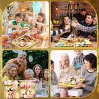 SiliFine 12" Charcuterie Number Shaped Mache with Clear Lid Fillable Sweets Serving Trays Paper Mache Cupcake Candy Box for 2025 Graduation Party Graduation Celebration(Gold,Number 6/9) - color: Gold, style: Number 6/9