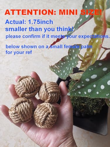 Elkpruu 10PCS Orbs Decorative Mini Balls for Centerpiece Bowls, Christmas Decorative Rope Balls for Bowls, Vase Filler, Decorative Bowl fillers for Farmehouse Coastal Table Decor