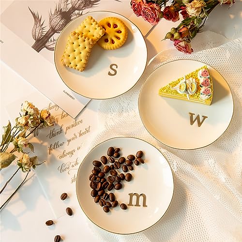 Ceramic Ring Holder for Jewelry, Jewelry Tray, Ring Dish, Aesthetic Room Decor, Engagement Gifts Bride Gifts Wedding Gifts for Women, White, 4.75"(K) - color: K