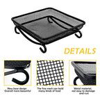 MIXXIDEA Ground Bird Feeder Tray, Metal Platform Mesh Seed Tray for Bird Feeders, Great Attracting Garden Yard Decoration for Wild Birds Squirrels Dove (1 Pack) - size: 7x7 inches (1 pack)