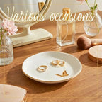 InnoBeta Butterfly Gifts for Women, Ceramic Jewelry Tray, Decorative Trinket Dish for Rings Earrings Necklaces Bracelet, 4.75"