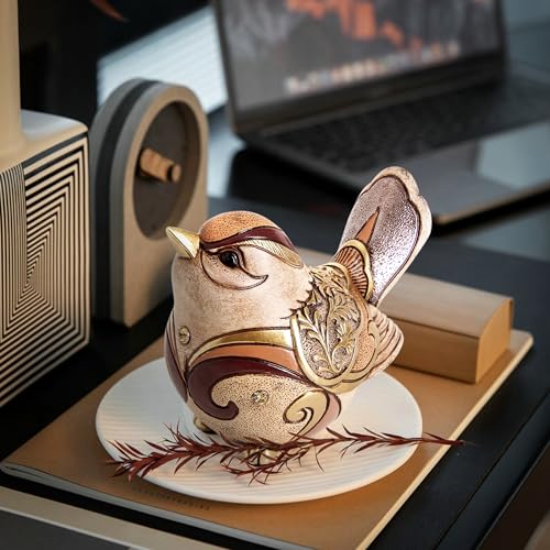 Bird Figurines For Home Decor,Bird Statue Sculpture For Shelf Decor Accents,Boho Bird Decorations For Table Office Living Room Bedroom,Retro Animal Statues Decorative Bird Gifts For Bird Lovers Women - color: Brown