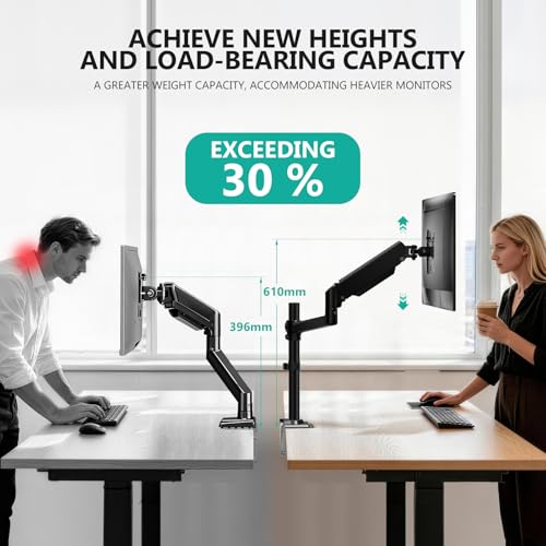 WALI Single Monitor Arm 13-33 Inch, Single Monitor Mount, Vesa Desk Mount up to 19.8lbs Single Monitor Stand with Clamp, VESA 75x75mm or 100x100mm Compatibility(GSDM001), Black - size: 13"-33", style: Single Arm