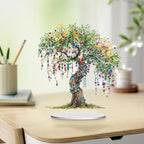 5D Tabletop Diamond Art Kit for Adults, DIY Diamond Painting Kit Stand Up Special Shaped Crystal Desktop Ornament, Box Package - Tree of Life - color: Tree of Life