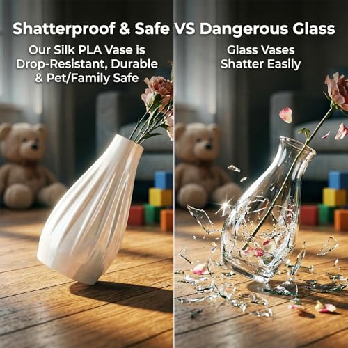 Shatterproof Small Bud Vases for Centerpieces - 2-Piece Waterproof & Weighted Mini Flower Vases (5.1" H) with White Peonies - Modern Table Decor for Weddings Parties & Events - color: With White Peonies