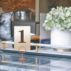 Jofefe 20Pcs Table Number Holders, Place Card Holder, Mini Table Card Holders, Cute Picture Holder Photo Holders for Wedding Reception Party, Table Centerpieces (Rose Gold) - color: Rose Gold