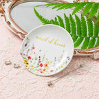Crisky Jewelry Ring Dish for Maid of Honor Gifts from the Bride, Personalized Bridesmaid Proposal Gifts Idea Trinket Tray - style: Wedding Maid of Honor