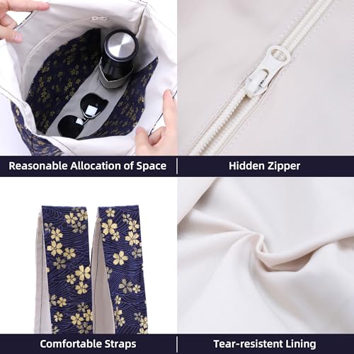 DGAZ Designer Shoulder Bags for Women, Luxury Tote Bag with Zipper, Large Shoulder Hobo Bags - color: Sakura