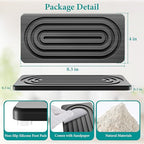 Water Absorbing Stone Tray, Quick Drying Diatomite Bathroom Tray Countertop, Stone Drying Mat for Kitchen Counter, Soap Dish Dispenser Vanity Organizer, Dark Grey-A-8.3" x 4" - color: Dark Grey a