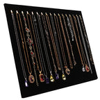 Tinsow 14.7"x12" 17 Hook Necklace Jewelry Tray/Display Organizer/Pad/Showcase/Display case