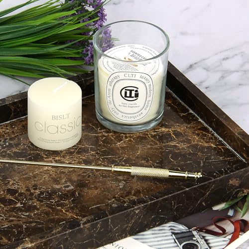 Marble Bathroom Vanity Tray, Natural Luxury Vanity Home Kitchen Bathroom Table Tray, Stone Decorative Countertop Dresser Trays for Key Coffee Perfume Jewelry Makeup (Dark Brown, 12"x 8" x1.2") - color: Dark Brown, size: 12" x 8" x 1.2"