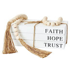 Decorative Books for Home Decor, White Faux Books for Decoration, Rustic Farmhouse Stacked Display Books (Faith, Hope, Trust) - style: FAITH, HOPE, TRUST