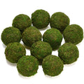 BYHER Natural Green Moss Decorative Ball,Handmade (3.5"-Set of 6) - size: 3.5"-set of 6