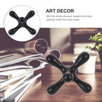 Uonlytech Abstract Sculpture Art Decor, Wear-Resistant Minimalist Black Geometric Home Decor Accent for Living Room and Office Decorative Craft