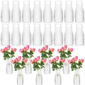 Mumufy 24 Pcs Plastic Bud Vases in Bulk Small Clear Flowers Vases for Centerpieces Wedding Decorations Home Banquet Formal Dinners Party Table Decor (3.54 x 7.87 Inch) - size: 3.54 x 7.87 Inch