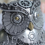 Pigort Unique Owl Statue Figurine - Mechanical Steampunk Style Polyresin Sculpture - 6.6-inch High - Ideal Gift for Boys and Boys' Room Decor
