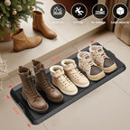 Azadx Rubber Boot Tray, Shoe Trays for Entryway, Versatile Boot Mat Tray with Raised Edge, Rubber Door Mat for Outdoor Doormats, 16x32 Inch 2 Pack - size: 16" x 32" 2pack