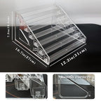 Card Display Stand, Acrylic Risers Greeting Card Display Sticker Holder, 7-Tier Clear Acrylic Shelves for PSA Graded Card,Baseball Sports Card and Postcard Sticker Display - color: 1 Pack