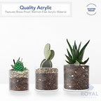 Royal Imports Flower Acrylic Vases Cylinders - Decorative Centerpiece for Home or Wedding - Non Breakable Plastic, 1-Set of 3 Sizes: 4", 5", 6" - Clear - size: 4", 5", 6" - Set of 3