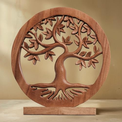 Decozen Solid Wood Tree Sculpture, Gift for Mom, Home Decor, Living Room, Boho, Coffee Table, Centerpiece Table Decorations, Mantle, Bathroom Shelf, Farmhouse, Christmas Decorations, Mothers Day Gifts - color: Libarid - Large