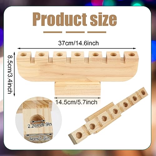Sliner Kwanzaa Kinara Wooden Candle Holder Handmade Wood Tapers Candles Holders Africa Table Ceterpiece Taper Candlesticks Holders for Home Celebration Kwanzaa Party Decor(Natural) - color: Natural