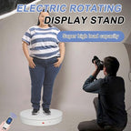 Remote-Controlled Motorized Electric Turntable,Heavy Duty Rotating Display Stand,Speed-Adjustable Rotating Platform,Multi-Mode Photography Turntable for 3D Scan,Photography(19.7in/White) - size: 19.7inch/White/500Lbs Load