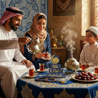 Smile 4Pc Ramadan Wooden Decorations Eid Mubarak, Ramadan Islamic Tiered Tray Muslim Party Tabletop Home Decor - style: Eid