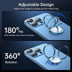 Syncwire Cell Phone Ring Holder Stand, 360 ° Rotation Finger Ring Kickstand Polished Metal Phone Grip Compatible with iPhone, Samsung, LG, Sony - color: Blue, size: 1 Pack