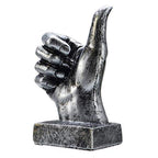 Nice purchase Hand Finger Gesture Desk Statues Fingers Sculpture Creative Home Living Room Cabinet Shelf Decoration (Thumbs-up in Silver) - color: Thumbs-up in Silver