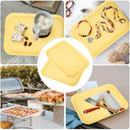 Yellow Plastic Serving Platters and Trays,Serving Dishes for Entertaining,Rectangular Platters for Serving Food, Appetizer Serving Trays for Snacks,Charcuterie,Chips,Candy,Fruit,Sushi - color: Tray-s-2pack-milk Yellow