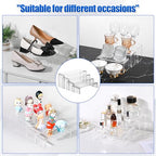 2 Set Large Acrylic Display Risers,8 Pcs Clear Perfume Stand Organizer,Desktop Display Shelves Collect Pop Figures Toys Cupcake Dessert for Decor,Food Display Shelves for Party