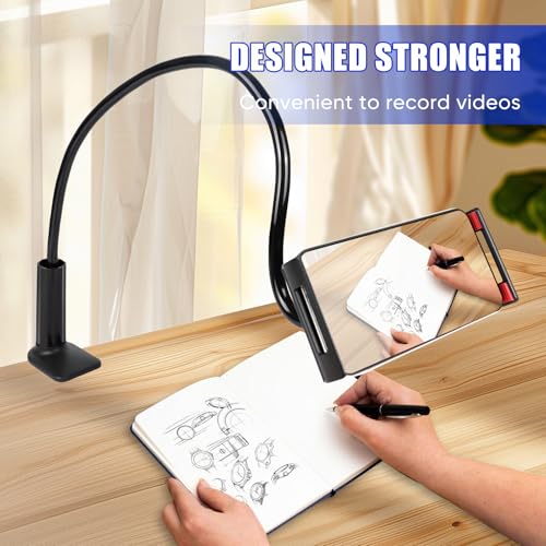 Selfdee Tablet Stand Holder for Bed, Gooseneck Adjustable Flexible Long Arm Tablets Mount Clamp Cell Phone Holder,Lazy Tablets Phone Stand,Compatible with 4-10 Inches Device