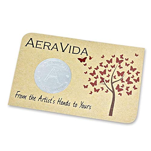 Aeravida Beautiful Etched Garden and Rope Red Mango Tree Wooden Bouquet Vase | Modern Farmhouse Home Décor | Kitchen Bedroom Living Room Home Decoration
