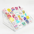 Card Display Stand, Acrylic Risers Greeting Card Display Sticker Holder, 7-Tier Clear Acrylic Shelves for PSA Graded Card,Baseball Sports Card and Postcard Sticker Display - color: 1 Pack